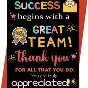 Team Building Appreciation Gifts for Employees Staff Coworker Group, Thank You Cards for Team, Coach, Player, Boss for Men Women