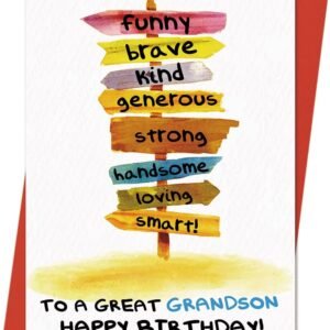 Grandson Birthday Card | happy Birthday Grandson Card Gifts from Grandparents