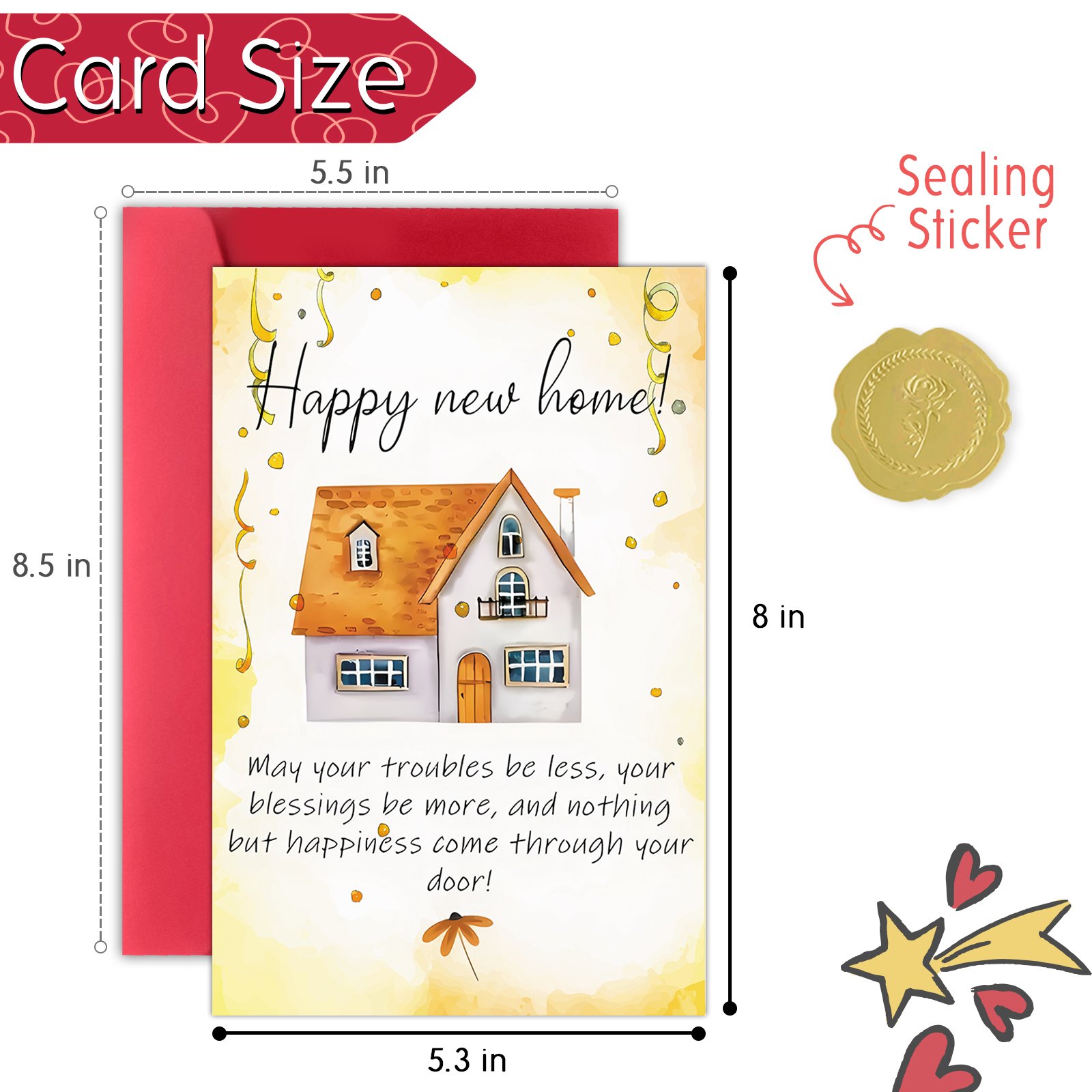 New Home Card, Funny Housewarming Card Gifts for Women Men, Congratulations on Having a New House Cards - Image 5