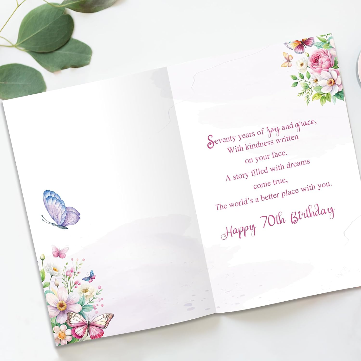 Beixian Funny 70th Birthday Card Gifts for Women, Happy 70th Birthday Decorations for Mom, Cool Bday Gifts for 70 Year Old Woman 8x5.3 Inches, Double Sided - Image 3