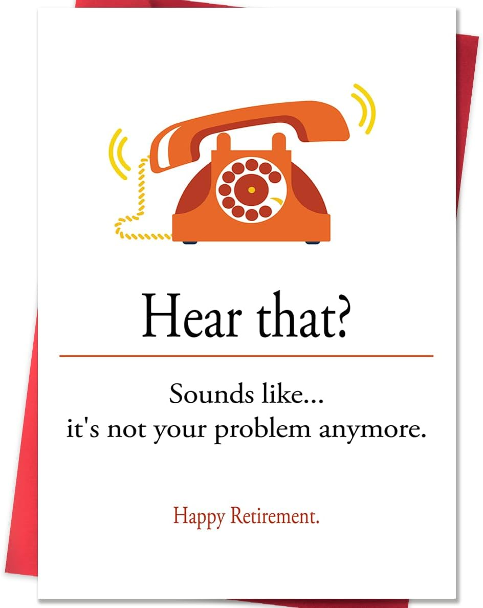 Beixian Funny Retirement Gifts for Women Men, Humor Retirement Leaving Card for Him Her Retired Friends Boss Teachers Nurses Dad Mom