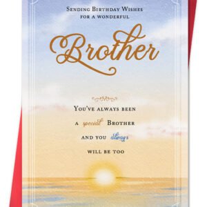 Beixian Funny Birthday Card for Brother, Happy Birthday Brother Card, Humorous Sibling Birthday Gifts, Funny & Heartfelt Greeting Card for Bros
