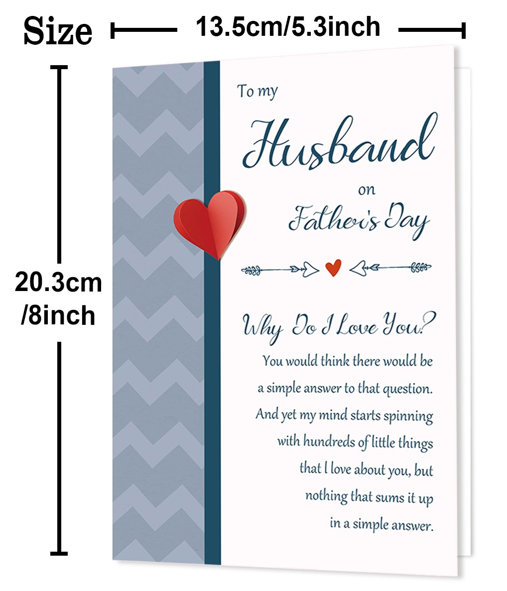 Beixian Fathers Day Card for Husband, Funny Fathers Day Card Gifts from Wife, Romantic Father's Day Cards Gifts to My Baby's Father - Image 3