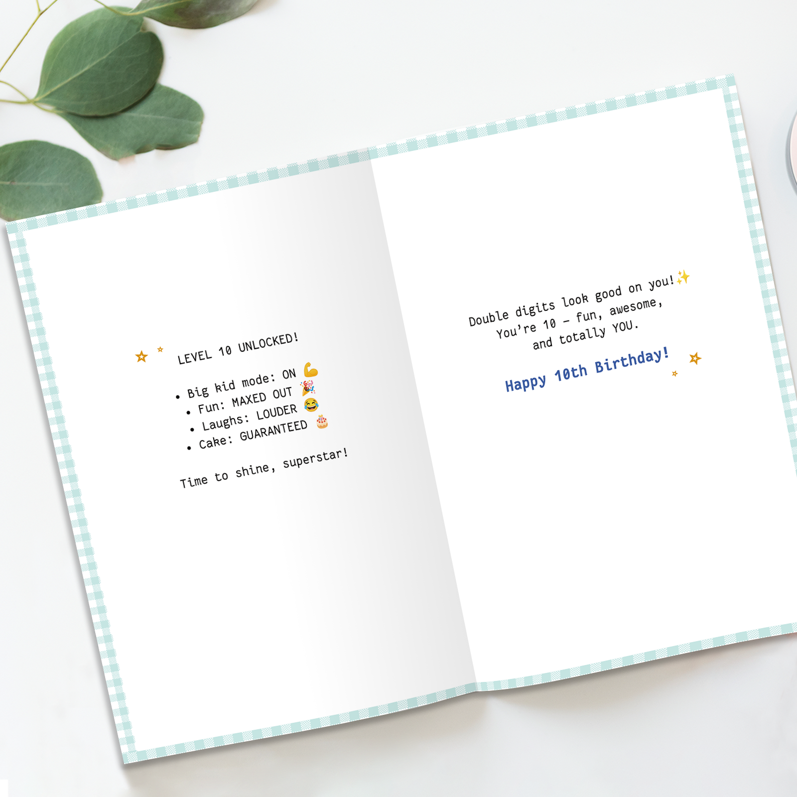 Beixian Funny 10th Birthday Card, Happy 10th Birthday Decorations for Boys Girls, Sweet 10 Year Old Birthday Gifts for Son Daughter - Image 5