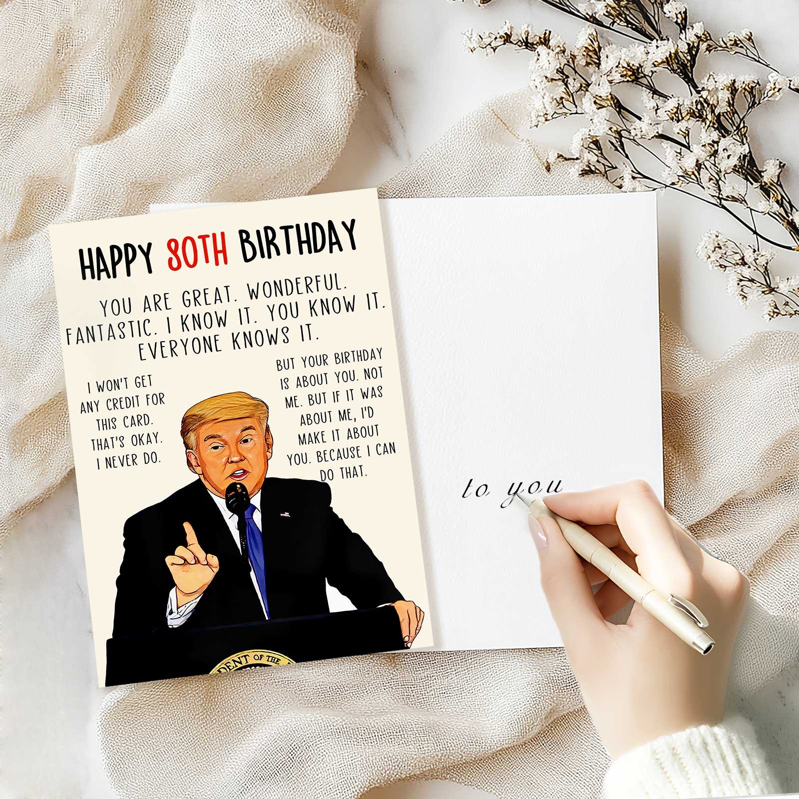 Funny 80th Birthday Card, Hilarious 80 Years Old Birthday Card Gift for Men Women, Great 80th Birthday Gifts for Friends, Dad, Mom, Husband, Wife, Brother, Sister - Image 5