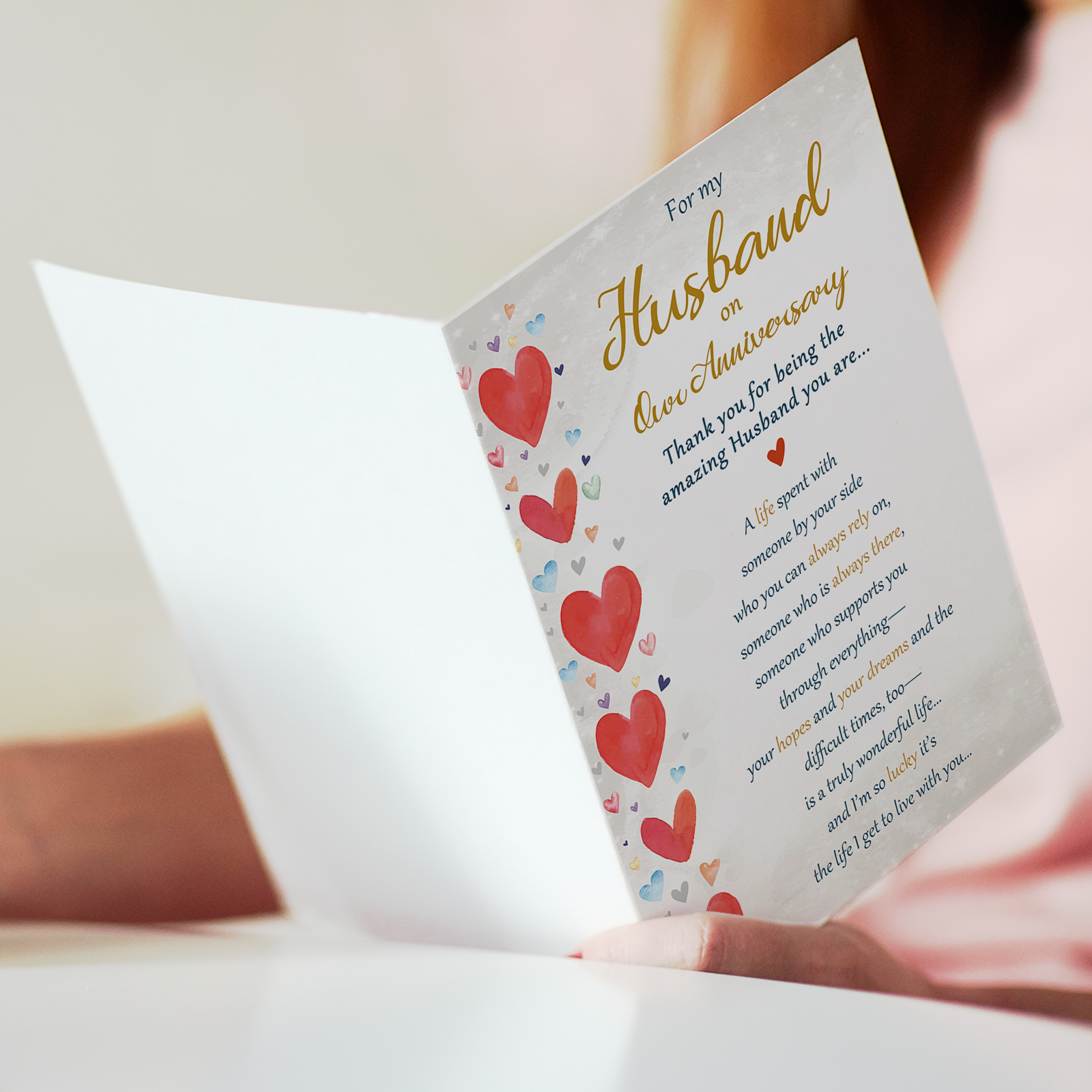 Beixian Romantic Anniversary Card for Husband, Funny Anniversary Card Gifts from Wife, Sweet Wedding Day Gifts for Husband - Image 4