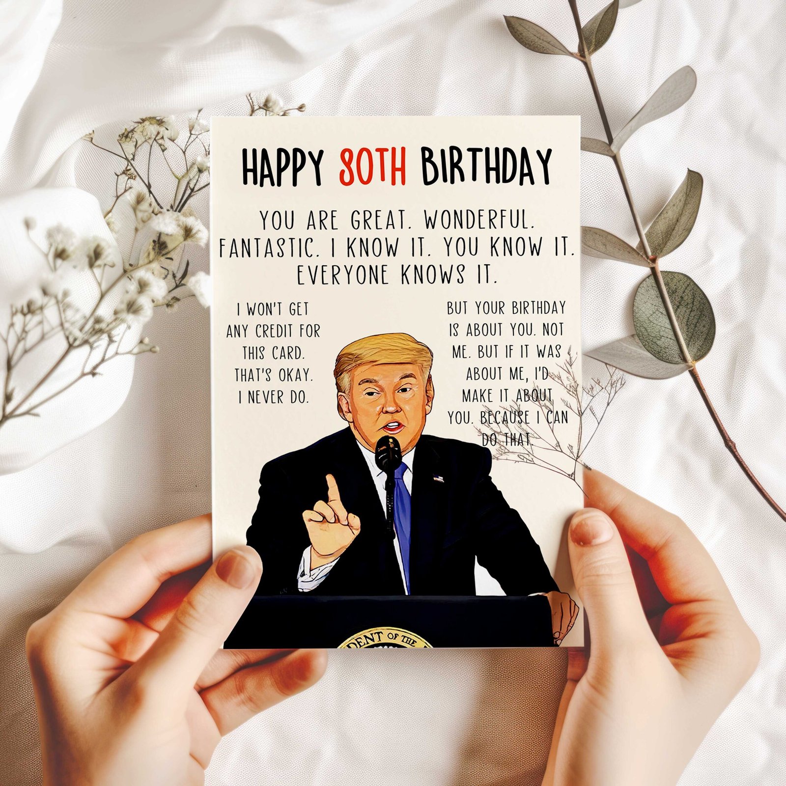 Funny 80th Birthday Card, Hilarious 80 Years Old Birthday Card Gift for Men Women, Great 80th Birthday Gifts for Friends, Dad, Mom, Husband, Wife, Brother, Sister - Image 4