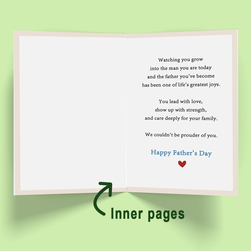 Fathers Day Card for Son, Happy Father's Day Son Card, Fathers Day Gift for Men, Heartfelt Greeting Card for a Good Men and Father, Proud Parent Card - Image 7
