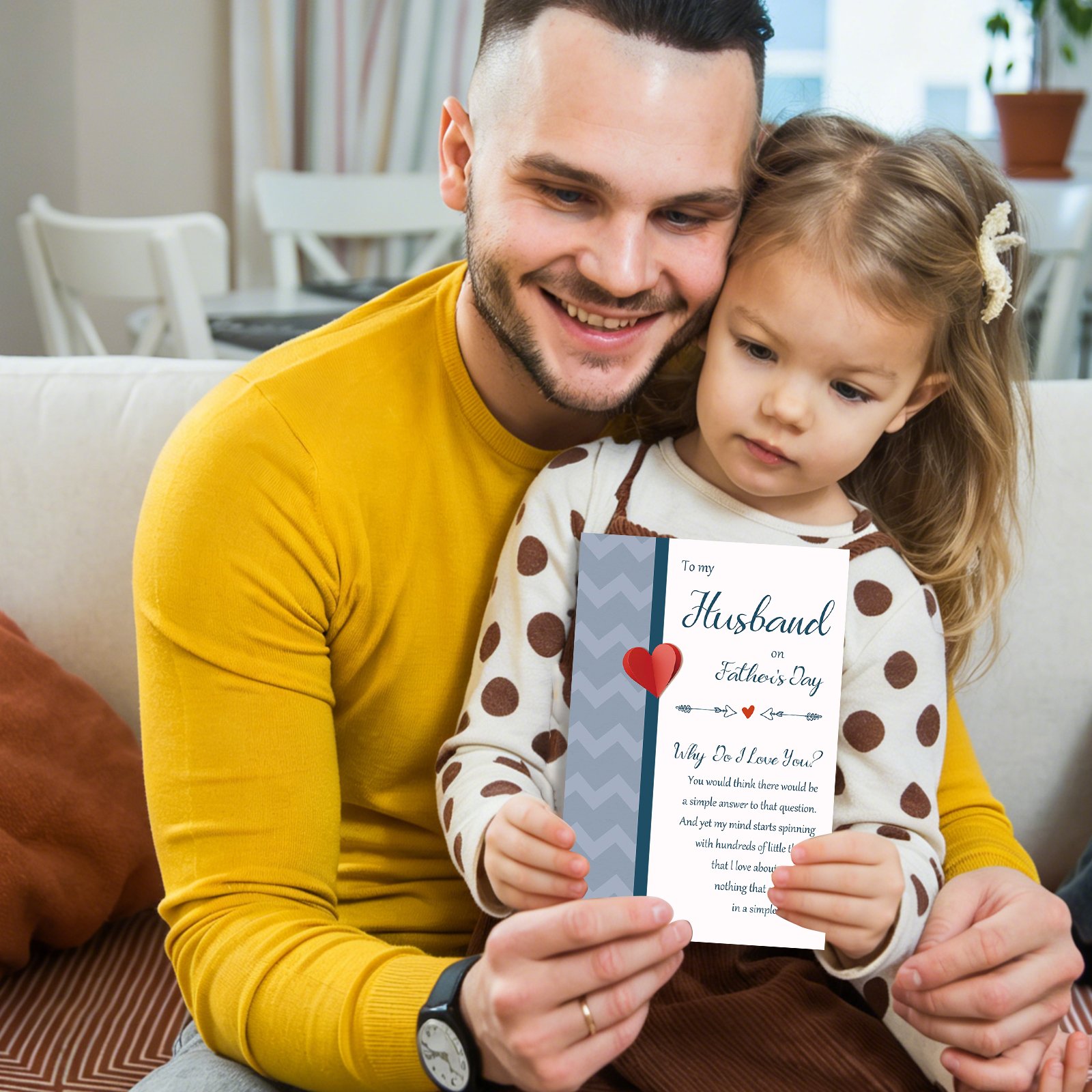 Beixian Fathers Day Card for Husband, Funny Fathers Day Card Gifts from Wife, Romantic Father's Day Cards Gifts to My Baby's Father - Image 6