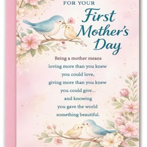 First Mothers Day Card, Happy 1st Mother's Day Card Gifts for New Mom, First Time Mom Gifts