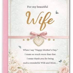 Mother's Day Card for Wife, Heartfelt Mothers Day Gift from Husband, To My Beautiful Wife