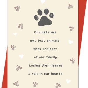 Pet Sympathy Card for Dog Cat, Loss of Dog Sympathy Gift, Pets Memorial Gifts for Loss of Dogs, Pets Bereavement Gifts
